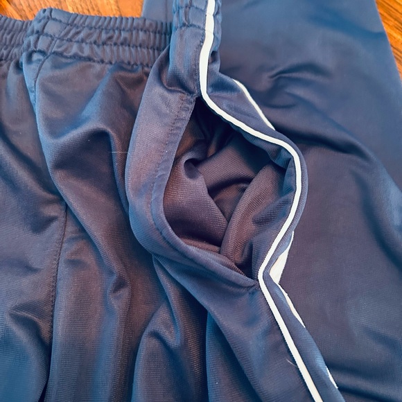 Boys Navy Blue Track Pants with White Stripes Bottom zipper Boys  14 - Picture 3 of 5